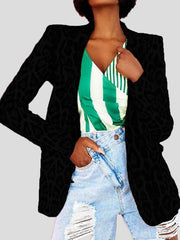 Blazer Lapel Slim Cardigan Temperament Suit Blazer for Women