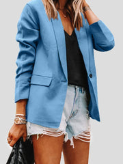 Blazer Lapel Slim Cardigan Temperament Suit Blazer for Women