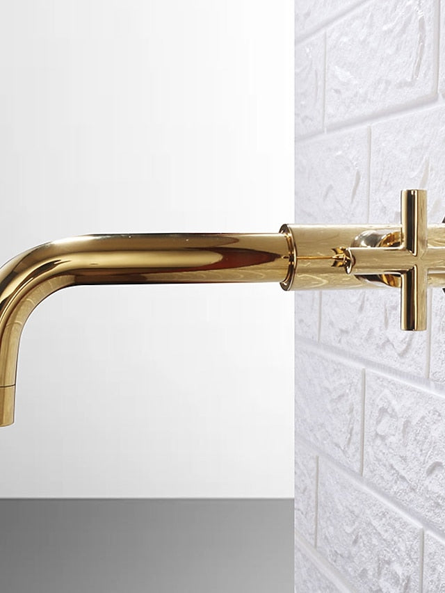 Bathroom Sink Faucet,Rotatable Wall Mount Industrial Style Single Handle One Hole Bath Taps with Cold Water Only