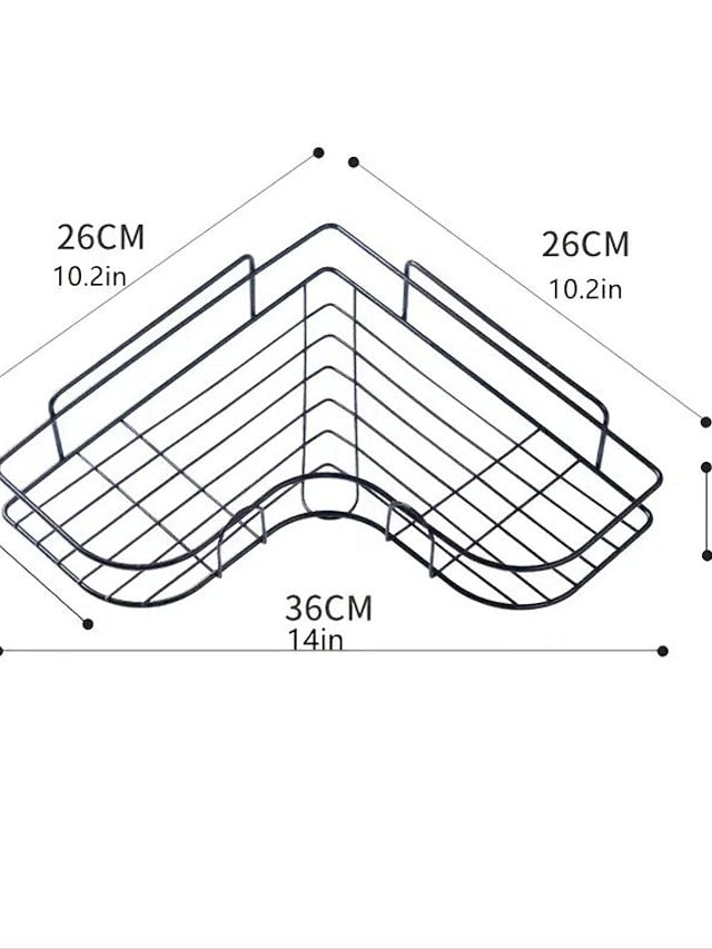 Bathroom Shelf, Shower Caddy Rack, Bathroom Kitchen No Punching Triangle Storage Rack, Bathroom Accessories