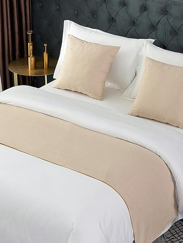Bed Runner Bed Scarf, Decorative Bed Scarf for Home Hotel Bedspreads Scarves Protection Modern Solid Bed Runner for Foot of Bed Home Bedroom Bedding Decoration