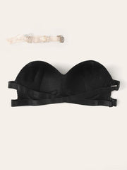 Ladder Cut Out Bandeau Bra With Detachable Strap