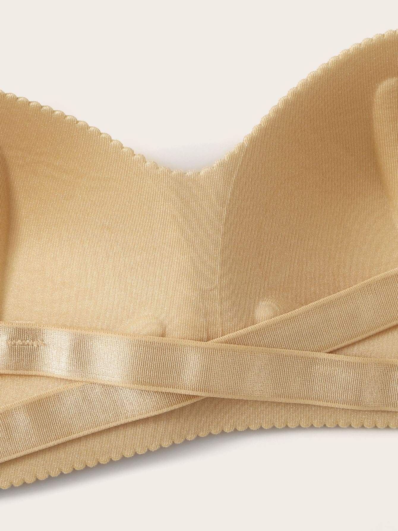 Ladder Cut Out Bandeau Bra With Detachable Strap