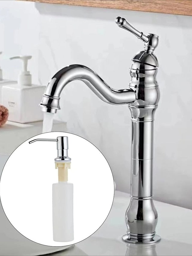 Bathroom Sink Mixer Faucet Antique Brass ORB, 360 Rotatable Basin Tap Single Handle Deck Mounted, Traditional Washroom Vessel Bath Taps