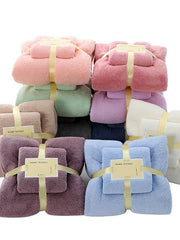 Bath Towels Set for Bathroom,Thick,Soft&Absorbent Fleece Bath Towels,1PC Bath Towel&1PC Hand Towel,Microfiber Quick Dry Bath Towel,Multipurpose Bath Sheets Towels for Bath, Gym and Spa