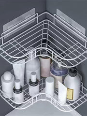 Bathroom Shelf, Shower Caddy Rack, Bathroom Kitchen No Punching Triangle Storage Rack, Bathroom Accessories