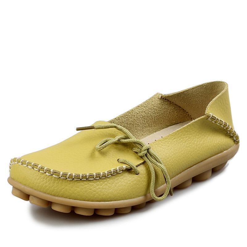 Full Grain Leather Moccasins Mother Loafers Flats