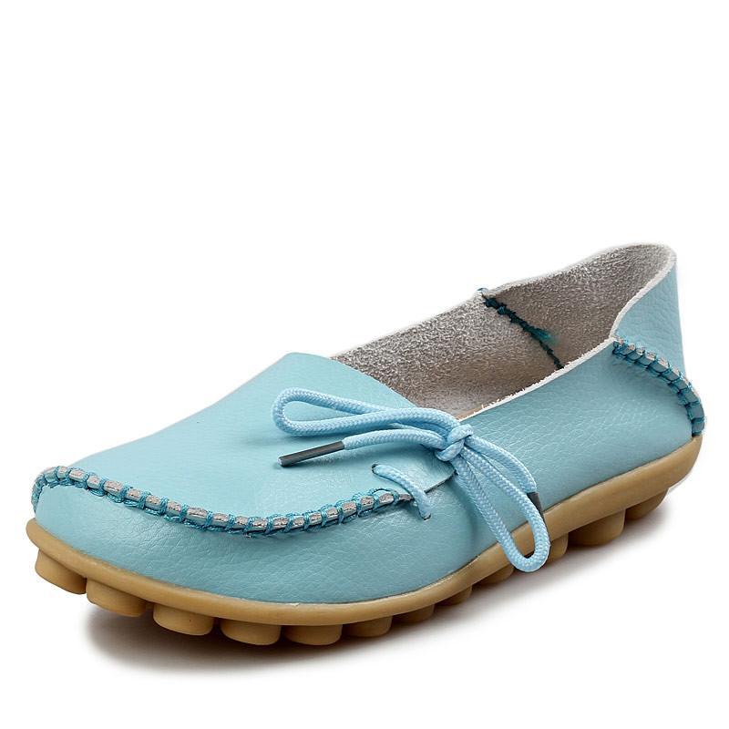 Full Grain Leather Moccasins Mother Loafers Flats