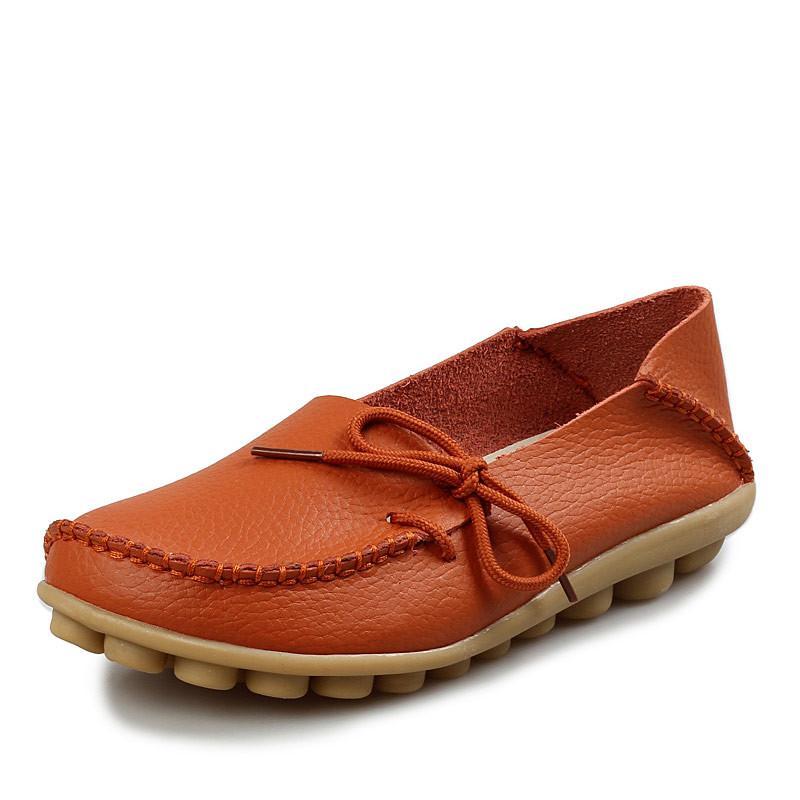 Full Grain Leather Moccasins Mother Loafers Flats