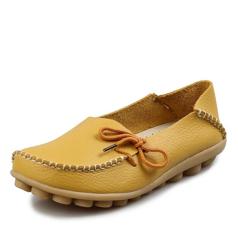 Full Grain Leather Moccasins Mother Loafers Flats