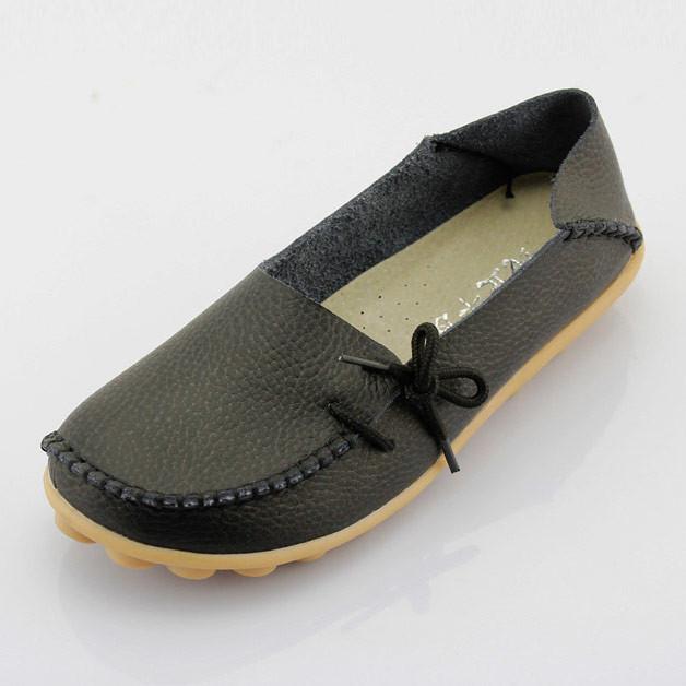 Full Grain Leather Moccasins Mother Loafers Flats