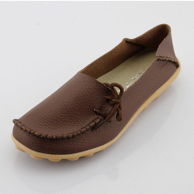 Full Grain Leather Moccasins Mother Loafers Flats