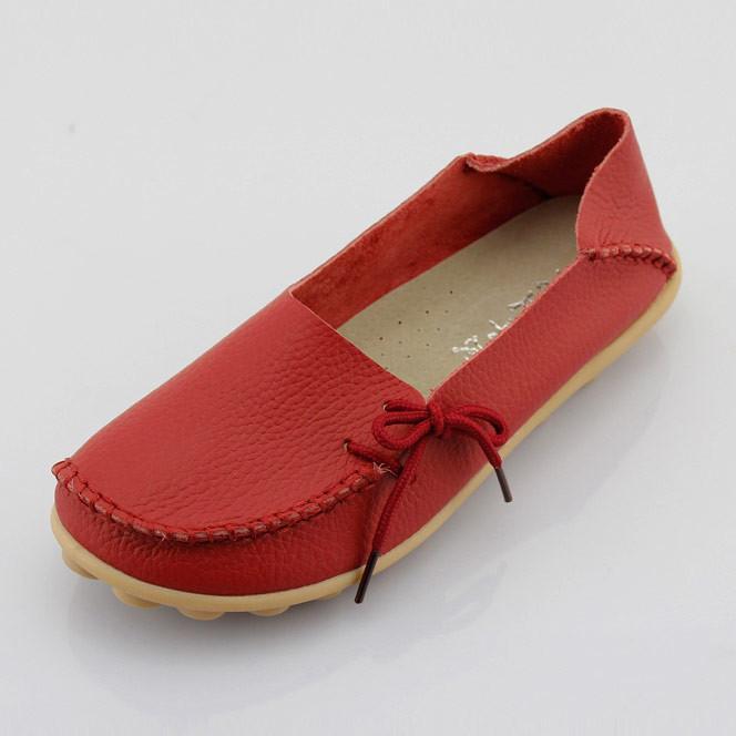 Full Grain Leather Moccasins Mother Loafers Flats