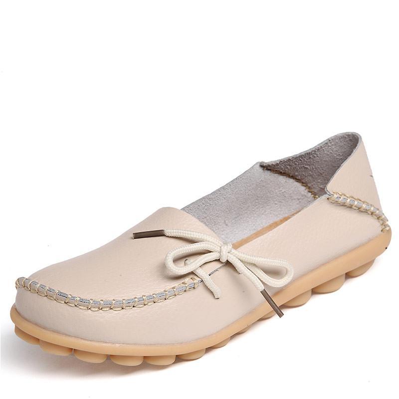 Full Grain Leather Moccasins Mother Loafers Flats