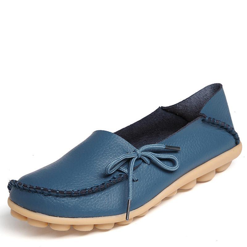 Full Grain Leather Moccasins Mother Loafers Flats