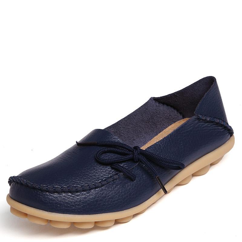 Full Grain Leather Moccasins Mother Loafers Flats