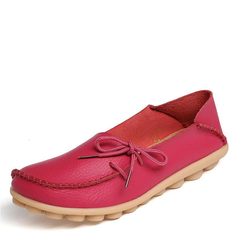 Full Grain Leather Moccasins Mother Loafers Flats