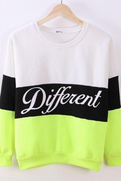 Letter Printed Pullover HoodiesFemale Fleece Sweatshirts