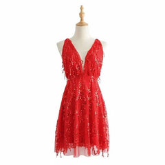 Sequin Playsuit Shorts Jumpsuit Femme Deep V-neck Backless Sleeveless Rompers Summer Overalls Club Playsuit
