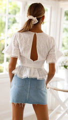 Women's Lace  V-neck T-shirt
