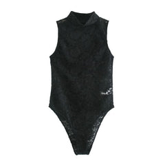 Fashion Mesh Sheer Lace  Bodysuits