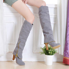 High Heels Long Flock Winter Knee High Boots