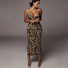 Leopard Snake Print Fashion Dress