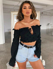 Womens Long Sleeve  V Neck T-Shirt