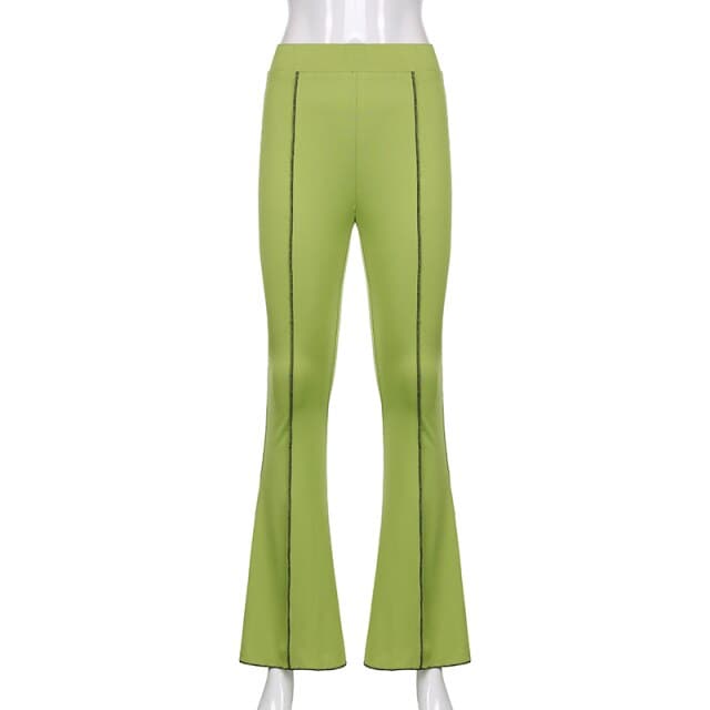 Vintage Y2K Bell-Bottom Trousers Joggers Harajuku Flare Pants Slim High Waist E Girl Aesthetic Female 90S Sweatpants
