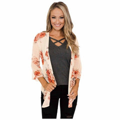 Spring Summer Holiday Half Sleeve Loose Female Kimono Blouse