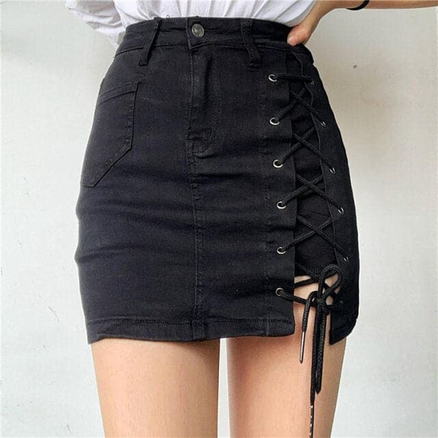 Summer Denim High Waist  Tight Elastic Short Jeans