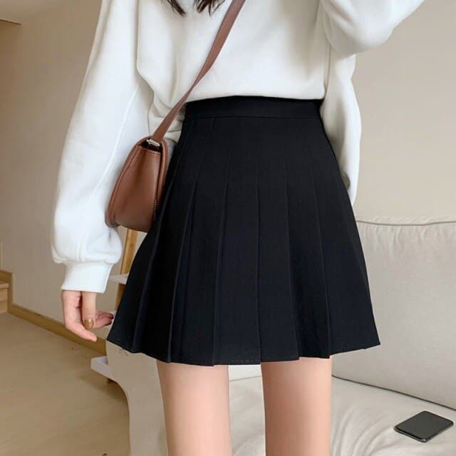 Skirt Pleated Mini High Waist Cute Girls Slim Skirt Summer Female Short Skirt Multicolor