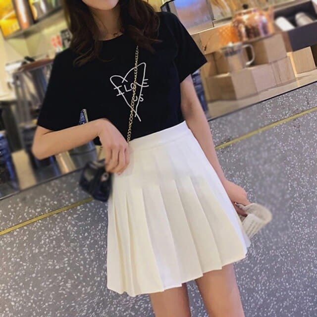 Skirt Pleated Mini High Waist Cute Girls Slim Skirt Summer Female Short Skirt Multicolor