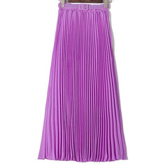 Womens High Waist Bohemian Pleated Maxi Skirts