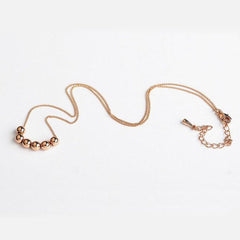 Transport Beads 18K Gold Plated Chain Pendant Necklace For Woman