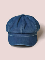 Blue Denim Simple Baker Boy Hat