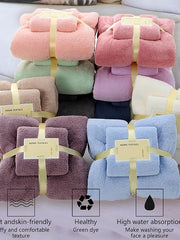 Bath Towels Set for Bathroom,Thick,Soft&Absorbent Fleece Bath Towels,1PC Bath Towel&1PC Hand Towel,Microfiber Quick Dry Bath Towel,Multipurpose Bath Sheets Towels for Bath, Gym and Spa