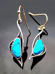 Blue Pebbles Elegant Vintage Earrings