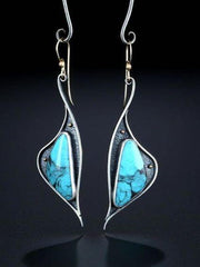 Blue Pebbles Elegant Vintage Earrings