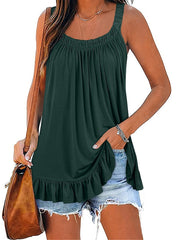 Blouse Camis Halter Crisscross Tank Black White Pink Plain Patchwork Sleeveless Casual Holiday Basic Beach U Neck Regular S for Women