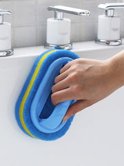 Bathroom Kitchen Cleaning Brush Toilet Glass Wall Bath Brush Handle Sponge Bottombathtub Ceramic Tools