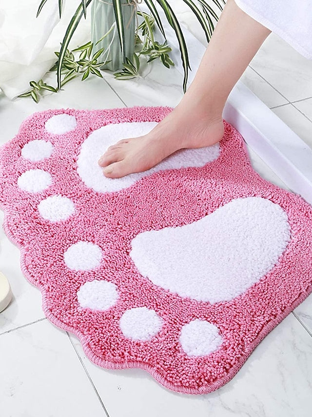 Bathroom Rugs Mats Water Absorbent Non-Slip Mat Used in Bathroom, Shower, Room, Etc.Soft Flocking Bath Mat Machine Washable Bath Mat Bathroom Mat