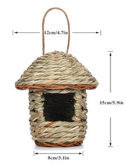 Bird House for Outside Hanging,Grass Handwoven Bird Nest,Hummingbird House,Natural Bird Hut Outdoor,Birdhouse for Kids,Songbirds House