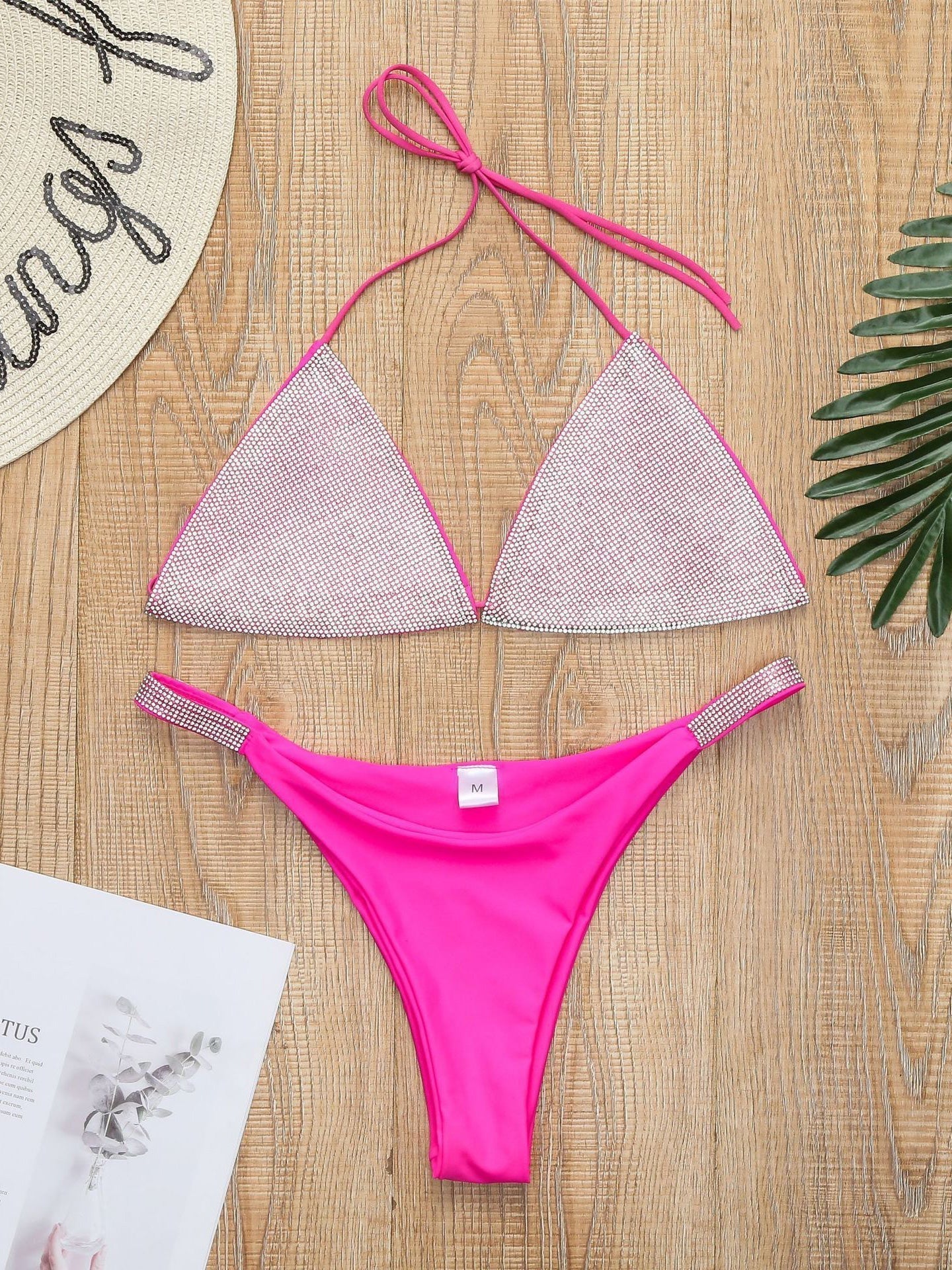 Bikinis Fashionable Diamond Triangle Two Piece Bikini for Women