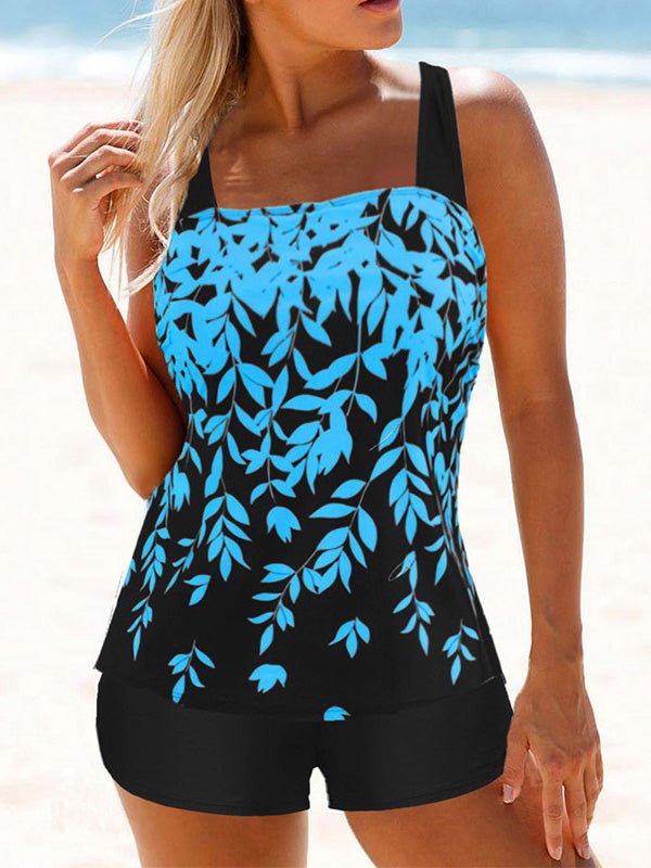 Bikinis Sling Print Two-Piece Bikini Swimsuit for Women