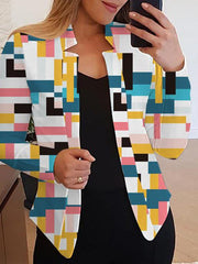 Blazers Casual Printed Long Sleeve Small Blazers for Women