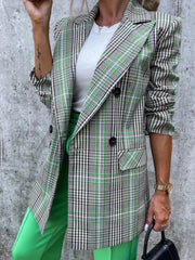Blazers Double Breasted Lapel Long Sleeve Blazers for Women