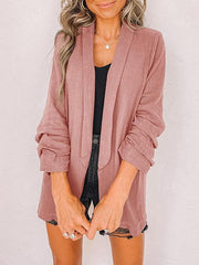 Blazers Fashion Lapel Solid Long Sleeve Casual Blazer for Women