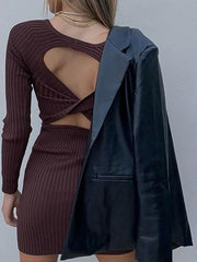 Blazers Fashionable Long Sleeve Leather Blazer for Women