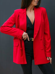 Blazers Lapel Double Breasted Long Sleeve Blazer for Women